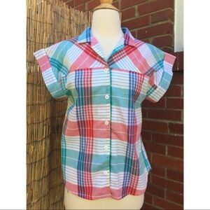 Vintage plaid short sleeve